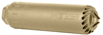 Picture of HUXWRX Safety Company Flow, Suppressor, 762NATO, Flat Dark Earth, Titanium, Includes 5/8x24 762 Muzzle Brake, Fits HUXWRX Muzzle Devices 2747