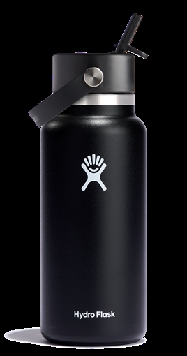 Picture of Hydro Flask Wide Mouth Insulated Water Bottle w/ Flex Straw Cap W32BFS001