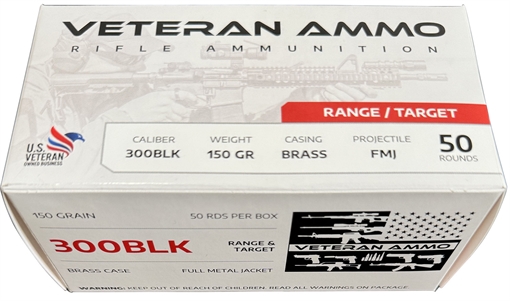 Picture of Hyperion Munitions Veteran Ammo 300 Blackout 150 gr Full Metal Jacket 50 Per Box/10 Case HMBX300BLK15050