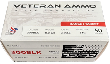 Show details for Hyperion Munitions Veteran Ammo 300 Blackout 150 gr Full Metal Jacket 50 Per Box/10 Case HMBX300BLK15050 Picture of Hyperion Munitions Veteran Ammo 300 Blackout 150 gr Full Metal Jacket 50 Per Box/10 Case HMBX300BLK15050