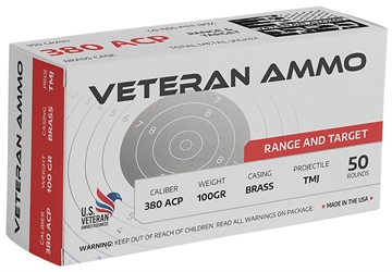 Show details for Hyperion Munitions Veteran Ammo 380 ACP 100 gr Full Metal Jacket 50 Per Box/20 Case HMBX38010050 Picture of Hyperion Munitions Veteran Ammo 380 ACP 100 gr Full Metal Jacket 50 Per Box/20 Case HMBX38010050