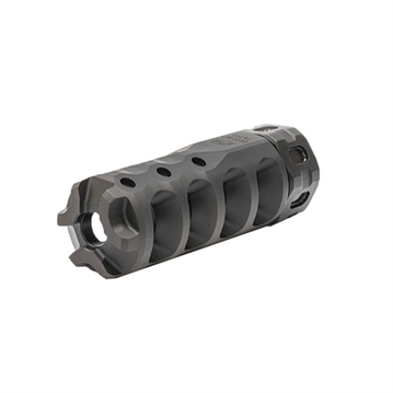 Picture of Precision Armament HYPERTAP 556 MUZZLE BRAKE 22 CALIBER 1/2-28 SS BLACK A04612