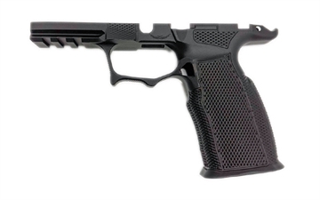 Picture of Icarus Precision A.C.E., Grip Module, Fits Sig P365 X-Macro with Manual Safety, Aluminum Construction, Anodized Finish, Black 365_X_MACRO_SFT_BLK