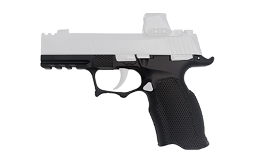 Picture of Icarus Precision A.C.E. Evo, Grip Module, Fits Sig P365XL with Manual Safety, Aluminum Construction, Anodized Finish, Black 365_XL_EVO_SFT_BLK