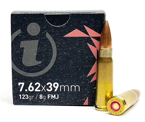 Picture of Igman 7.62x39 Rifle Ammo - 123 Grain | FMJ | 840rd Case IG76239