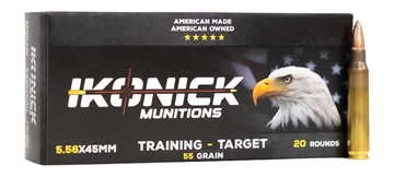 Picture of IKONICK USA 5.56 NATO 55GR PREMIUM RANGE 20RD BOX/500RD CASE 55655FMB20 IU-556-55FM-B20
