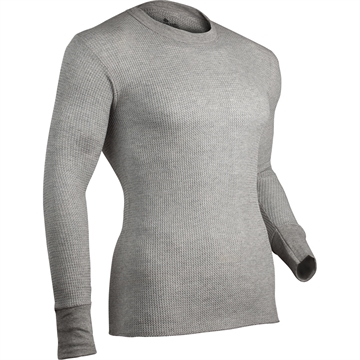 Picture of Indera Cotton Heavyweight Thermal Shirt Heather Grey 2X-Large 839LS-HG-2X