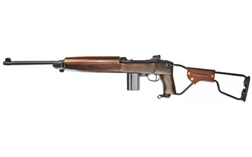 Picture of Inland MFG M1A1 Paratrooper Carbine 30 Carbine 15+1 18" Barrel, Black Metal Finish, Type 2 Barrel Band, Black Side, Folding Wire Stock w/Low Wood Walnut Forearm & Pistol Grip ILM150
