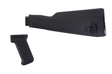 Picture of Intermediate Length Black AK47 Buttstock and Pistol Grip Set for Milled Receivers AK-008BUSM