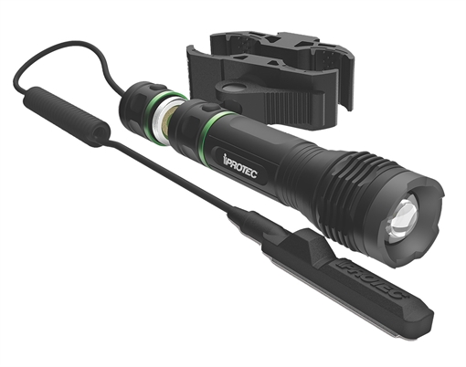 Picture of iProtec LG 250 250 Lumen Green Firearm Light with Long Gun Mount Black Anodized 25/250 Lumens Green LED Light 6653