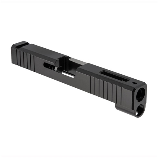 Picture of Brownells BRN IRON SIGHT SLIDE W/WINDOW FOR GLOCK 48, BLACK NITRIDE NONE
