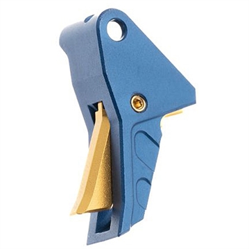 Picture of Tyrant Cnc I.T.T.S. TRIGGER FOR SPRINGFIELD ECHELON BLUE W/GOLD SCREW TD-ECHETRIG-BLUE/GOLD
