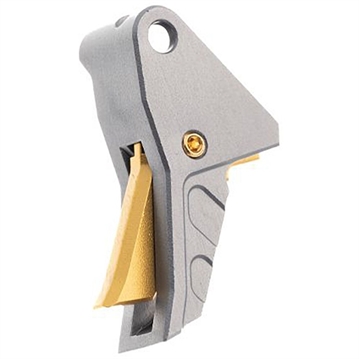 Picture of Tyrant Cnc I.T.T.S. TRIGGER FOR SPRINGFIELD ECHELON GRAY W/GOLD SCREW TD-ECHETRIG-GREY/GOLD