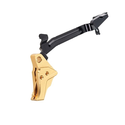 Picture of Tyrant Cnc ITTS TRIGGER W/TRIGGER BAR FOR GLOCK G3/G4 GOLD/GOLD SCREW TD-GTRIG-3-4-GOLD-GOLD-BAR