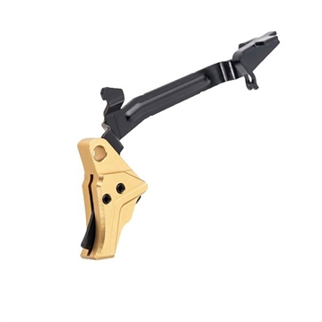 Picture of Tyrant Cnc ITTS TRIGGER W/TRIGGER BAR FOR GLOCK G3/G4 GOLD/BLACK SCREW TD-GTRIG-3-4-GOLD-BLACK-BAR