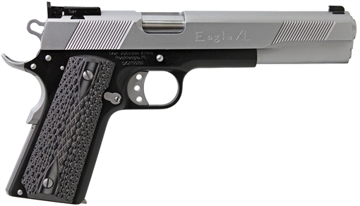 Picture of Iver Johnson Arms Eagle Deluxe 10mm Auto 8+1 6" Steel Barrel, Hard Chrome Serrated Steel Slide, Matte Black Steel Frame w/Beavertail, Black/Gray G10 Grip EAGLEXL10TT