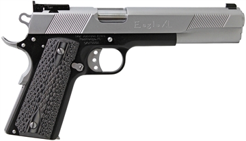 Picture of Iver Johnson Arms Eagle Deluxe 45 ACP 8+1 6" Steel Barrel, Hard Chrome Serrated Steel Slide, Matte Black Steel Frame w/Beavertail, Black/Gray G10 Grip EAGLEXL45TT