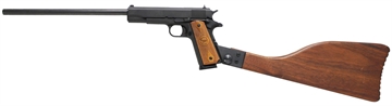 Picture of Iver Johnson Arms 1911 A1 Carbine 45 ACP 8+1 16.13" Black Oxide 6 Lan Barrel, Black Oxide Steel Receiver, Walnut Removable Stock, Walnut Diamond Checkered Grip 1911A1CARBINE