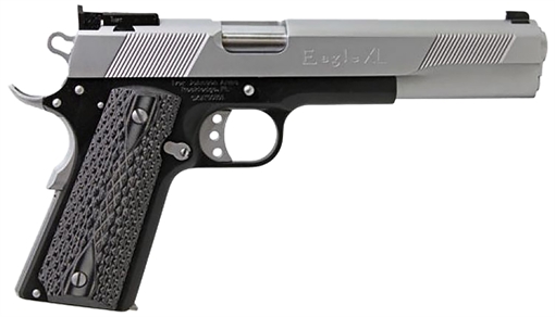 Picture of Iver Johnson Arms Eagle XL Full Size Frame 10mm Auto 15+1 6" Stainless Steel Barrel, Matte Black Steel Long/Serrated Slide, Black Steel Frame w/Beavertail, G10 Grip EAGLEXL10DS