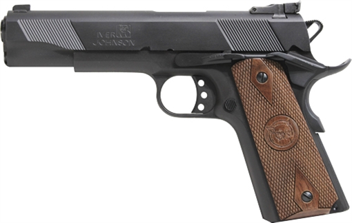 Picture of Iver Johnson Arms EAGLE9 Eagle 9mm Luger 9+1 5" Black Steel Barrel, Matte Blued Serrated Steel Slide & Frame w/Beavertail, Dymondwood Walnut Grip EAGLE9 GIJ17