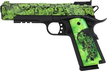 Picture of IVER JOHNSN 45 ACP 1911 ZOMBIE W/LT RAIL PST EAGLE-LR-ZOMBIE GIJ15