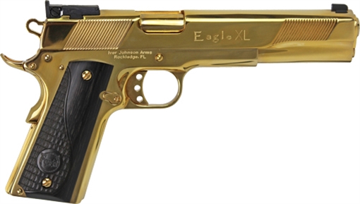 Picture of IVER JOHNSON EAGLE XL 45ACP 6" 24K GOLD BLACK WOOD XL45NPBW