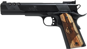 Picture of Iver Johnson Arms 1911 Eagle XL 10mm Auto 6" 8+1 Matte Blued Black Cerakote Ported Long Slide Diamondwood Walnut with Integrated Logo Grip Adj Sights EAGLEXL10