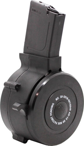 Picture of IVER JOHNSON MAGAZINE AR15 223 50RD DRUM BLACK POLYMER AR1550BLK