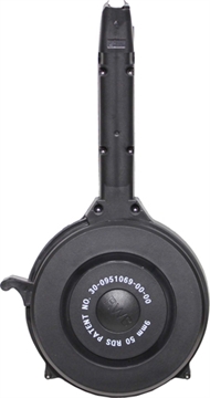 Picture of IVER JOHNSON MAGAZINE POLYMER FITS GLOCK 9MM 50RD DRUM BLK GLOCK9BLK