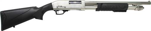 Picture of IVER JOHNSON PUMP 12GA. 3" 18" CYLINDER SATIN NICKEL SYN PAS12 SATIN
