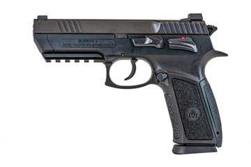 Picture of IWI US Jericho 941 Enhanced 9mm Luger Caliber with 4.40" Barrel, 10+1 Capacity, Overall Black Finish, Picatinny Rail Frame, Serrated Steel Slide & Polymer Grip J941PL910II