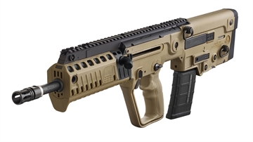 Picture of IWI TAVOR X95 XB16 RIA 300BLK 16.5" BBL FLAT TOP W/RAIL FLIP-UP SITES 30RD MAG FDE IWIGXFD16BLK XFD16-BLK