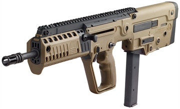 Picture of IWI TAVOR X95 XB17-9 RIA 9MM 16.5IN BBL FLAT TOP W/RAIL BUIS FLAT DARK EARTH 32RD MAG BLK IWIGXFD179 XFD17-9