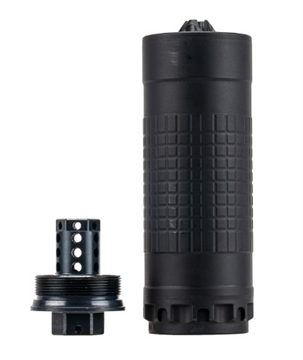 Picture of IWI SILENCER 6MM K DIRECT THREAD 1/2-28 HUB-T MOUNT BLACK LENGTH 5IN WIDTH 1.74IN AND WEIGHT 11.5OZ IWS6K