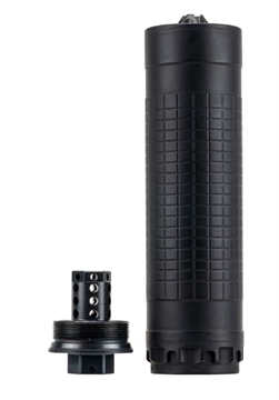 Picture of IWI SILENCER 6MM DIRECT THREAD 1/2-28 HUB-T MOUNT BLACK LENGTH 6IN WIDTH 1.74IN AND WEIGHT 15OZ IWS6