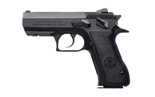 Picture of IWI US Jericho 941 Mid-Size Frame 9mm Luger 16+1 3.80" Black Chrome Lined Steel Barrel, Black Serrated Steel Slide & Frame w/Beavertail & Picatinny Rail, Black Textured Grips J941FS9ORP