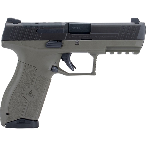 Picture of IWI US, Inc Masada Optics Ready, Striker Fired, Semi-automatic, Polymer Frame Pistol, Full Size, 9MM, 4.1" Barrel, Matte Finish, OD Green, 3 Dot Sights, 17 Rounds, 2 Magazines M9ORP17OD