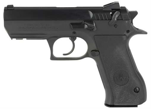 Picture of IWI US, Inc Jericho 941, Double Action/Single Action, Semi-automatic, Metal Frame Pistol, Mid-Size, 9MM, 3.8" Barrel, Steel, Black, Synthetic Grips, Adjustable Sights, Decocker, 16 Rounds, 2 Magazines J941RS9
