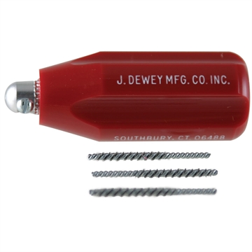 Picture of J. Dewey Shotgun Port Cleaning Tool Handle with Replacement Stainless Steel Brushes PBK