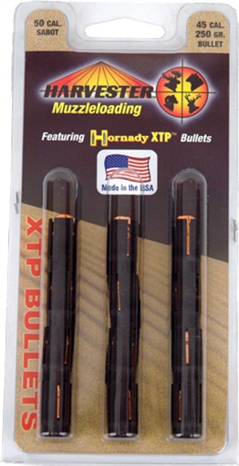 Picture of Harvester Muzzleloading Hornady XTP MAG Bullets 50 Cal. Sabot 250 gr .452 Hornady XTP Bullet 12/pk XTP25025