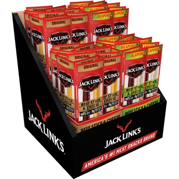Picture of Jack Links Jack Links 1.2oz Beef&Cheese Combo Counter Display 64ct Orig & Jalapeno S2625