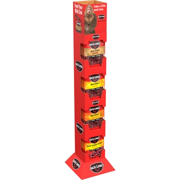 Picture of Jack Links Jack Links 3.25oz Jerky & Tender Bites Tower 32ct Orig, Teriyaki, Sweet & Hot 10000043676