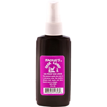 Picture of Jackies Deer Lures Jackies 100 Proof Doe Urine w/Sprayer 2 oz. 108