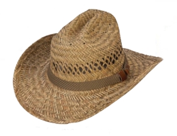 Picture of JAFARI HATS CATTLEMAN STRAW HAT WIRE BRIM 19163