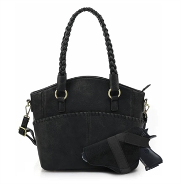 Picture of JESSIE & JAMES BELLA CONCEALED CARRY TOTE 10.3 H X 13 W X 5.3 D ( BLACK ) DSC31188LK BK