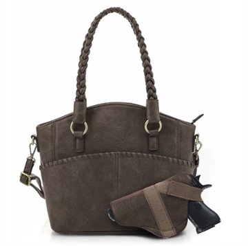 Picture of JESSIE & JAMES BELLA CONCEALED CARRY TOTE 10.3 H X 13 W X 5.3 D ( SMOKE GRAY ) DSC31188LK SGY