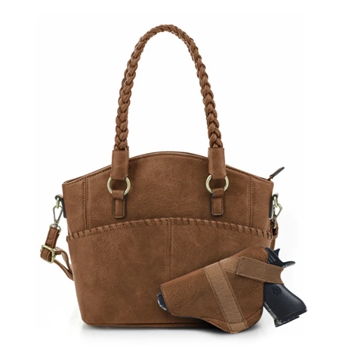 Picture of JESSIE & JAMES BELLA CONCEALED CARRY TOTE 10.3 H X 13 W X 5.3 D ( TAN ) DSC31188LK TN