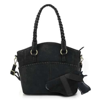 Picture of JESSIE & JAMES BELLA CONCEALED CARRY TOTE 10.3 H X 13 W X 5.3 D ( BLACK) SMC31188LKBK AMCHAR_DIRECT-JJHSMC31188LKBK