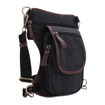 Picture of JESSIE & JAMES COUGAR CANVAS CONCEALED CARRY WAIST & LEG BAG 11.5 H X 10 W X 2.5 D ( BLACK) SMC52104R1BK