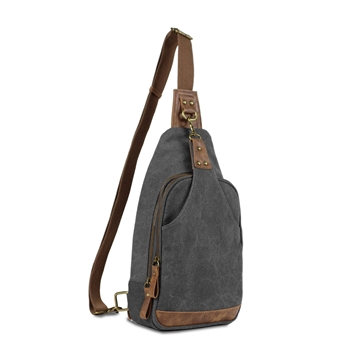 Picture of JESSIE & JAMES GLACIER CANVAS CONCEALED CARRY SLING BAG 15 H X 8 W X 3.5 D ( GREY ) SMC52093GY